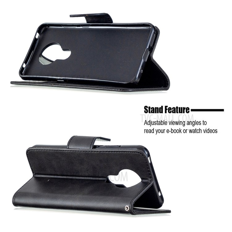 Couro PU Com Carteira Elegante Tampa Da Caixa De Suporte Para Nokia 5.3 - Preto-5