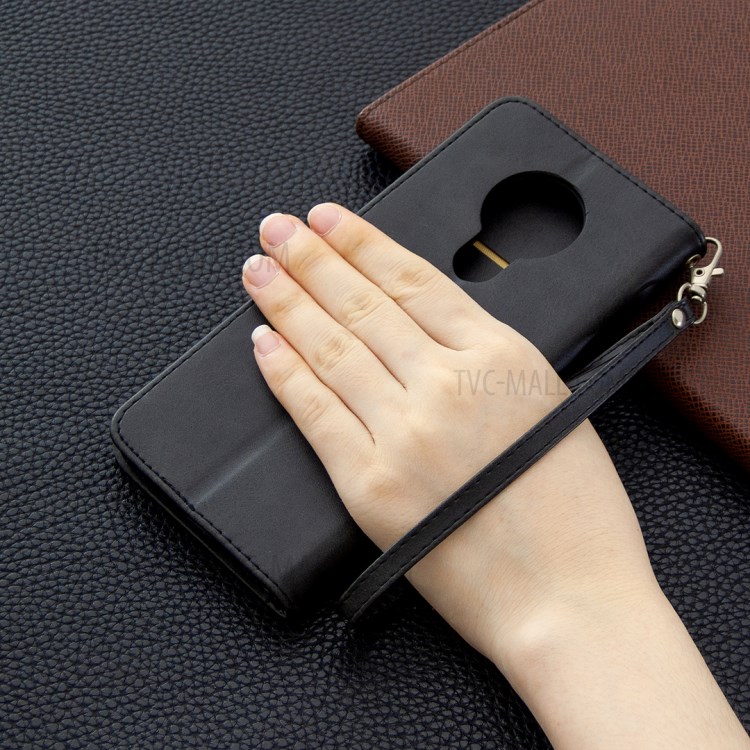 Couro PU Com Carteira Elegante Tampa Da Caixa De Suporte Para Nokia 5.3 - Preto-9