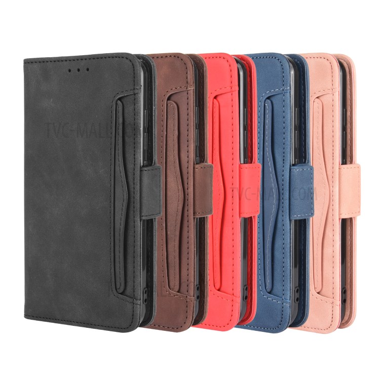 Leather Stand Case with Card Slots for Nokia C2 - Black-13