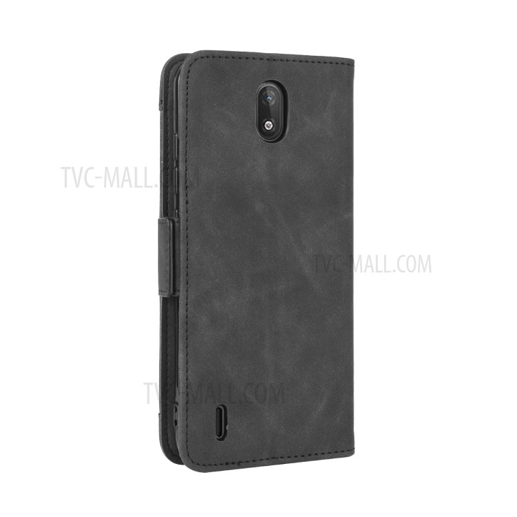 Leather Stand Case with Card Slots for Nokia C2 - Black-7