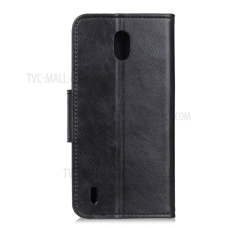 Crazy Horse Wallet Stand Leather Protective Case for Nokia C2 - Black-3