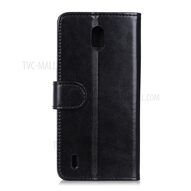 Crazy Horse Texture Leather Wallet Phone Shell for Nokia C2 - Black-4