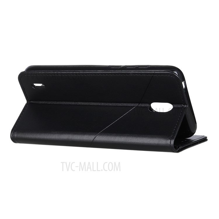 Wallet Leather Stand Case for Nokia C2 - Black-3