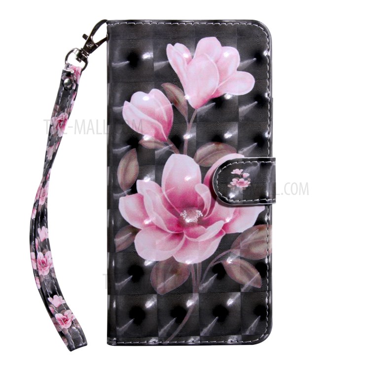 Light Spot Decor Patterned Leather Wallet Case Cover for Nokia 5.3 - Pink Flowers-2