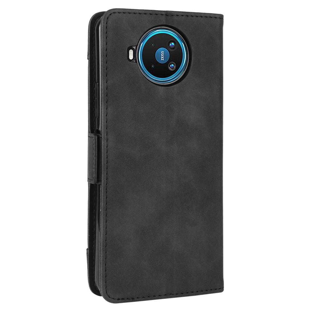 Leather with Wallet Stand Mobile Phone Case for Nokia 8.3 5G - Black-12