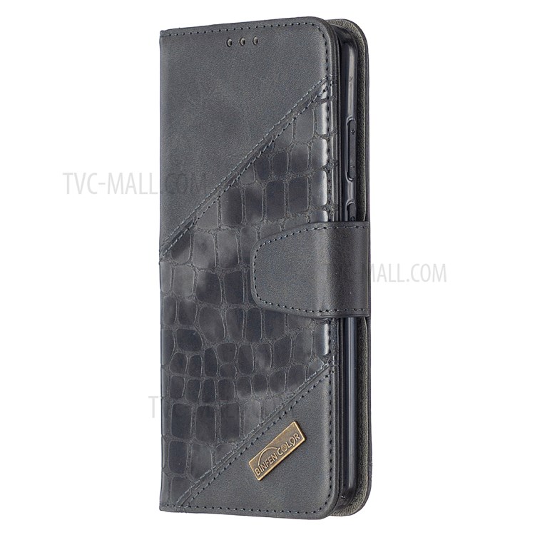 Crocodile Skin Assorted Color Leather Wallet Phone Cover for Nokia 5.3 - Black-2