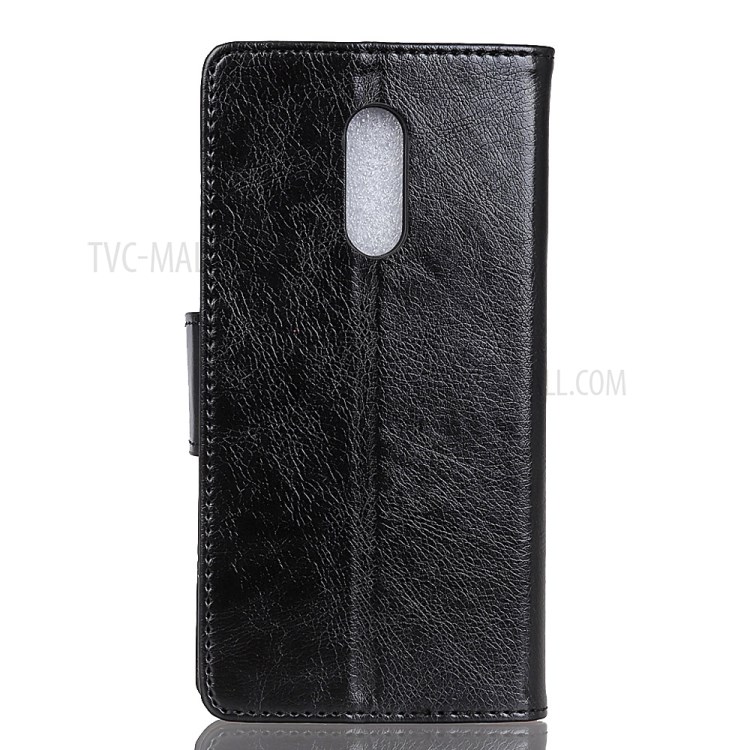 Nappa Texture Split Leather Wallet Cell Phone Case for Nokia C3 - Black-3