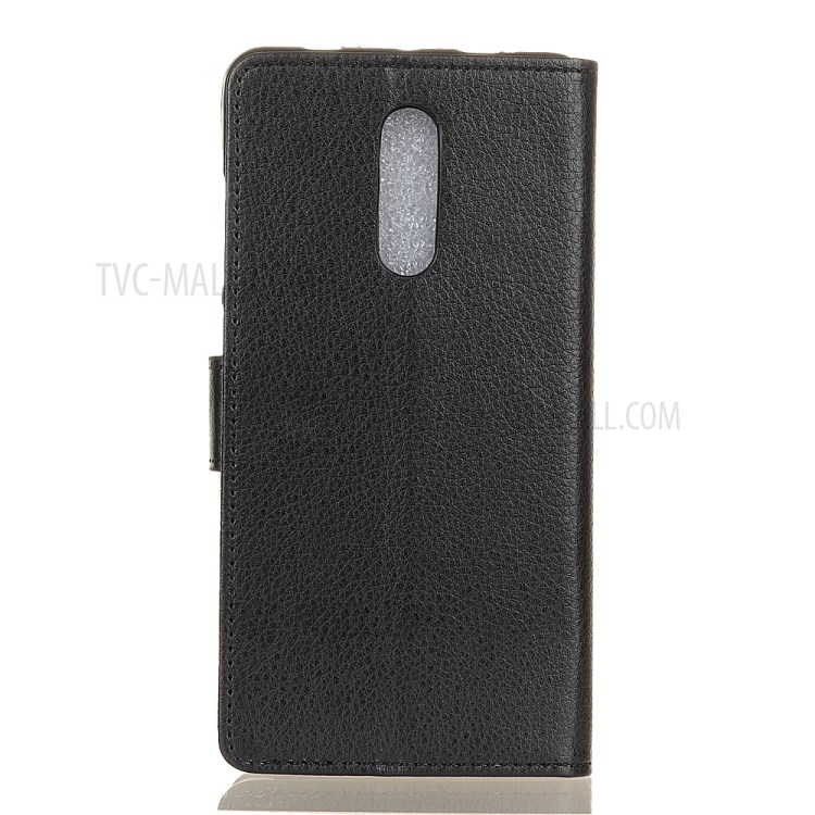 Litchi Texture with Wallet Leather Protective Cover for Nokia C3 - Black-10