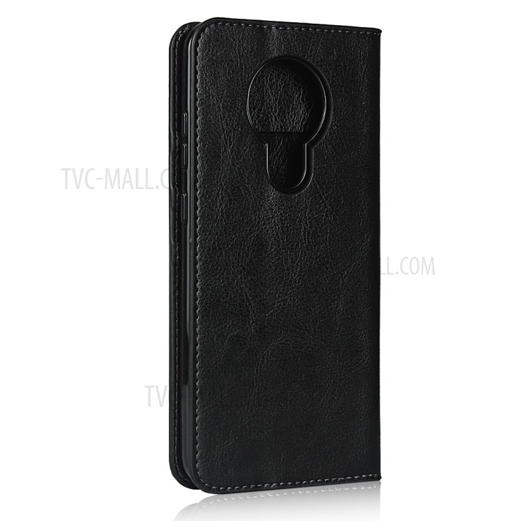 Crazy Horse Genuine Leather Wallet Shell for Nokia 5.3 - Black-3