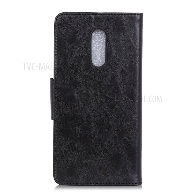 Crazy Horse Skin PU Leather Stylish Cell Phone Cover for Nokia C3 - Black-3