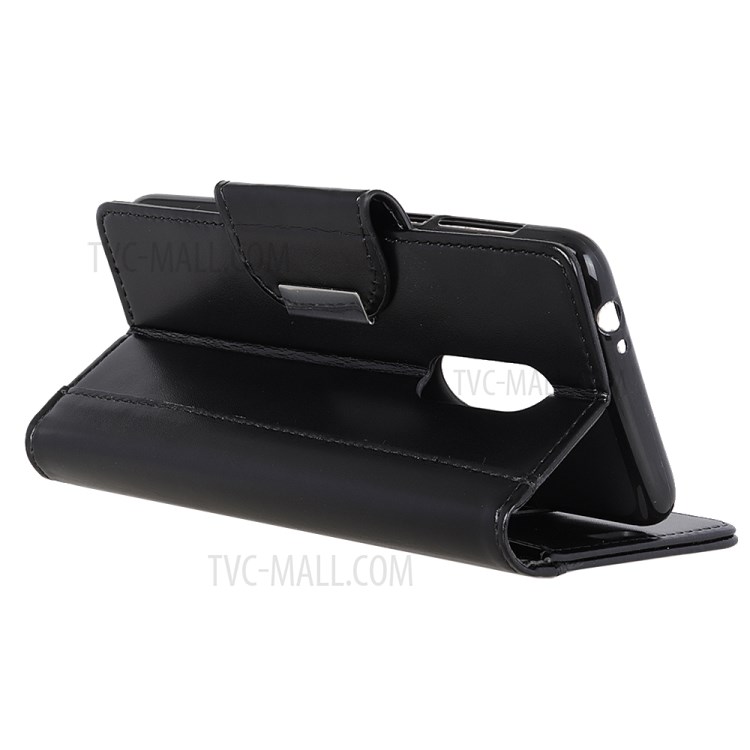 PU Leather with Wallet Mobile Phone Cover for Nokia C3 - Black-3