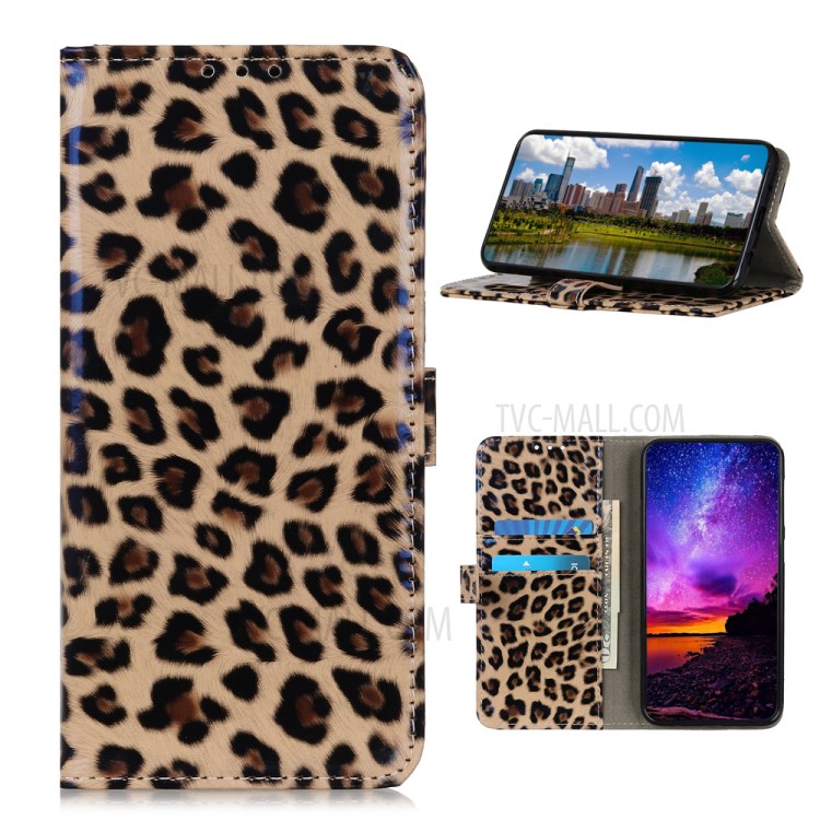 Leopard Wallet Leather Case Phone Cover for Nokia C3-1