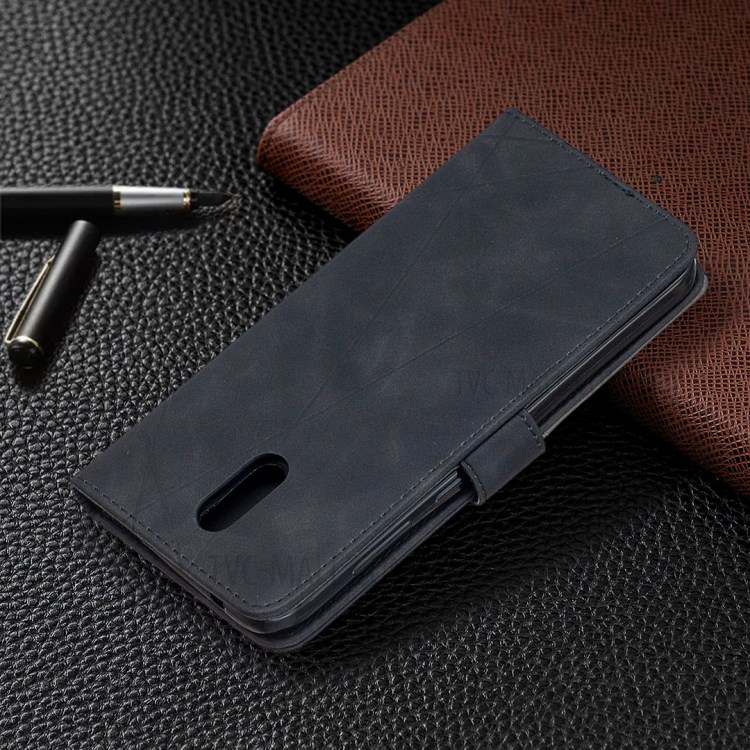 BF05 Geometric Texture Wallet Stand Leather Protective Case for Nokia 2.3 - Black-5