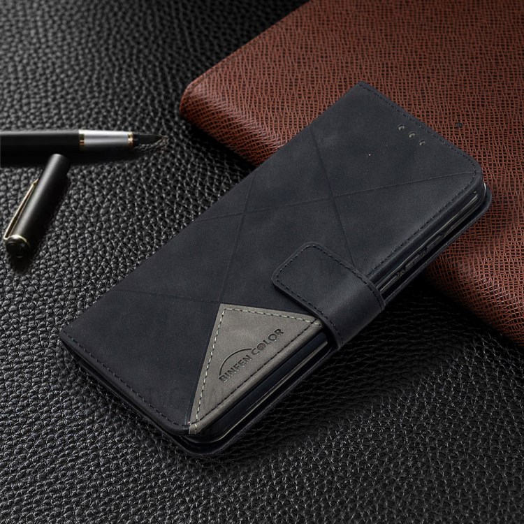 BF05 Geometric Texture Wallet Stand Leather Protective Cover for Nokia 1.3 - Black-4