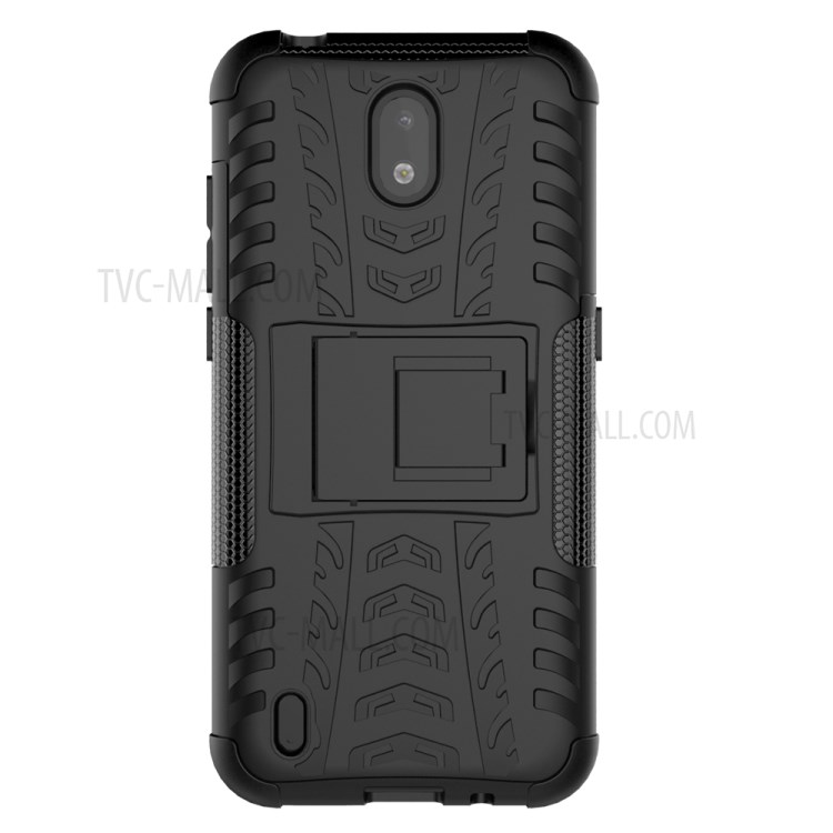 Cool Tyre Pattern PC + TPU Phone Case with Kickstand for Nokia 1.3 - Black-10