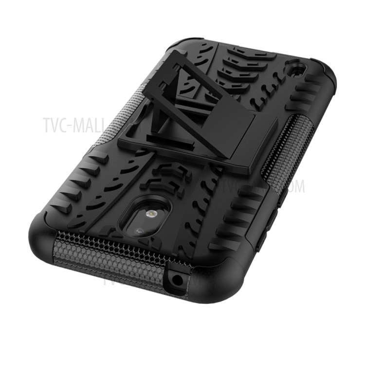 Cool Tyre Pattern PC + TPU Phone Case with Kickstand for Nokia 1.3 - Black-14
