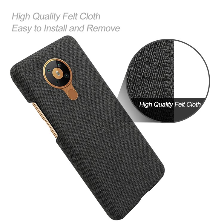 KSQ Cloth + PC Simple Surface Protective Cover for Nokia 5.3 - Black-4