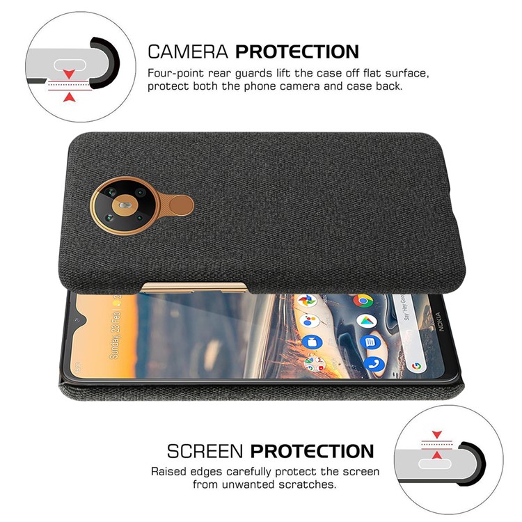 Cubierta Protectora de Superficie Simple de PC + PC Para Nokia 5.3 - Negro