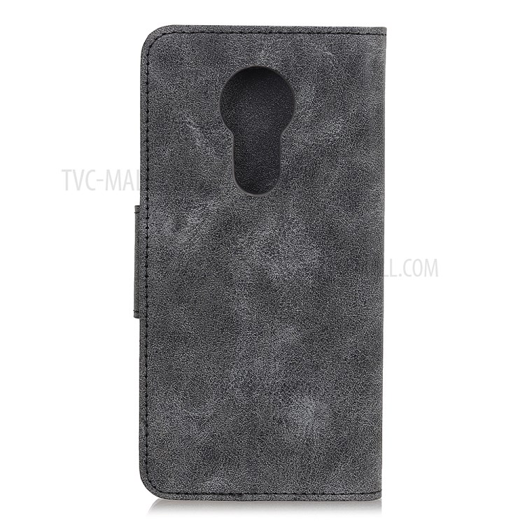 Retro Style Split Leather Case for Nokia 3.4 - Grey-3