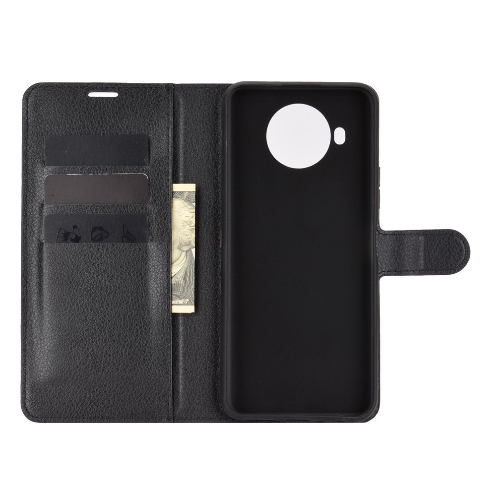 Litchi Texture Leather Wallet Cell Phone Protective Case for Nokia 8.3 5G - Black-3