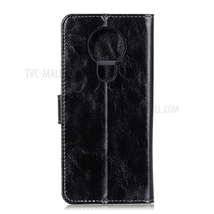 Crazy Horse Wallet Leather Stand Case for Nokia 3.4 - Black-3