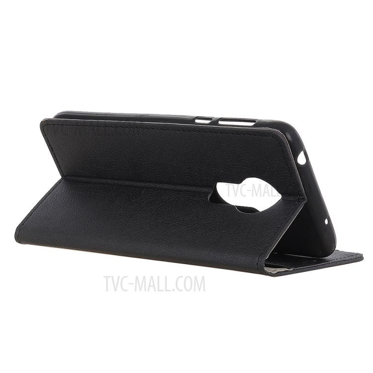 Leather Stand Case with Card Slots for Nokia 3.4 - Black-4