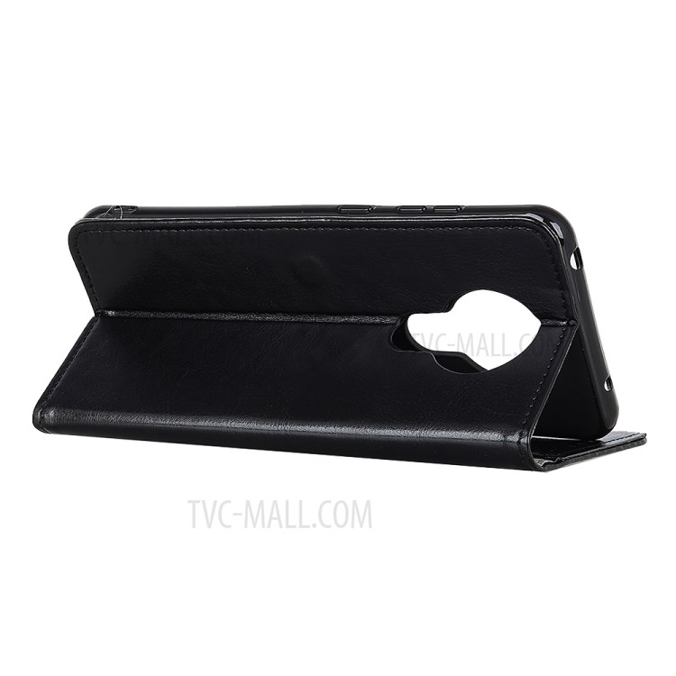 Crazy Horse Skin Leather Wallet Case Cover for Nokia 3.4 - Black-11