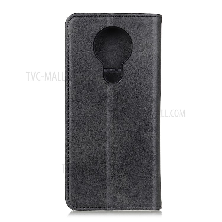 Auto-absorbed Split Leather Wallet Case for Nokia 3.4 - Black-7