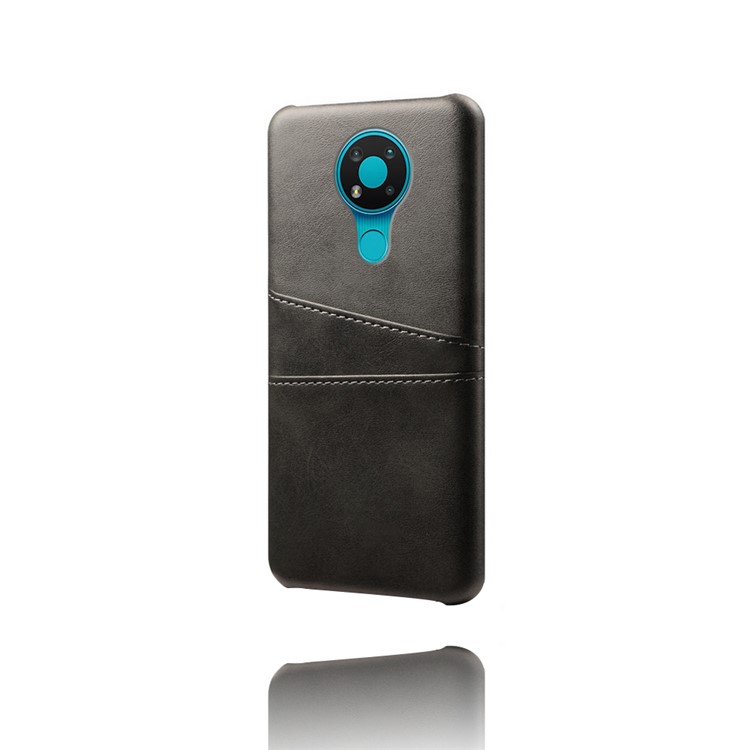 KSQ PU Leather Coated Hard Case with Double Card Slots for Nokia 3.4 - Black-3