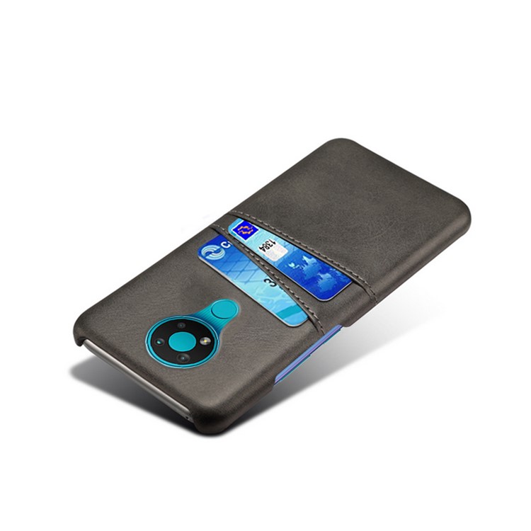 KSQ PU Leather Coated Hard Case with Double Card Slots for Nokia 3.4 - Black-4