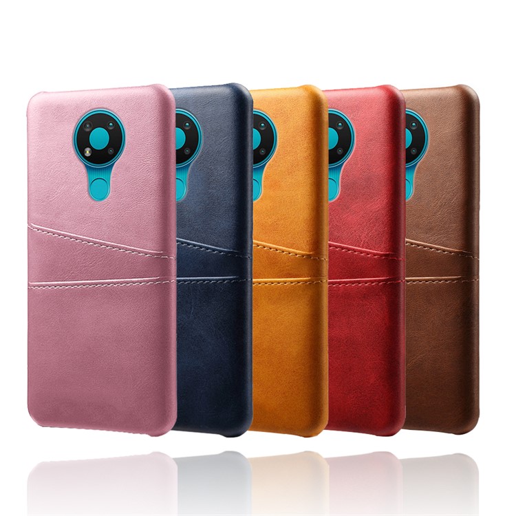 KSQ PU Leather Coated Hard Case with Double Card Slots for Nokia 3.4 - Black-7