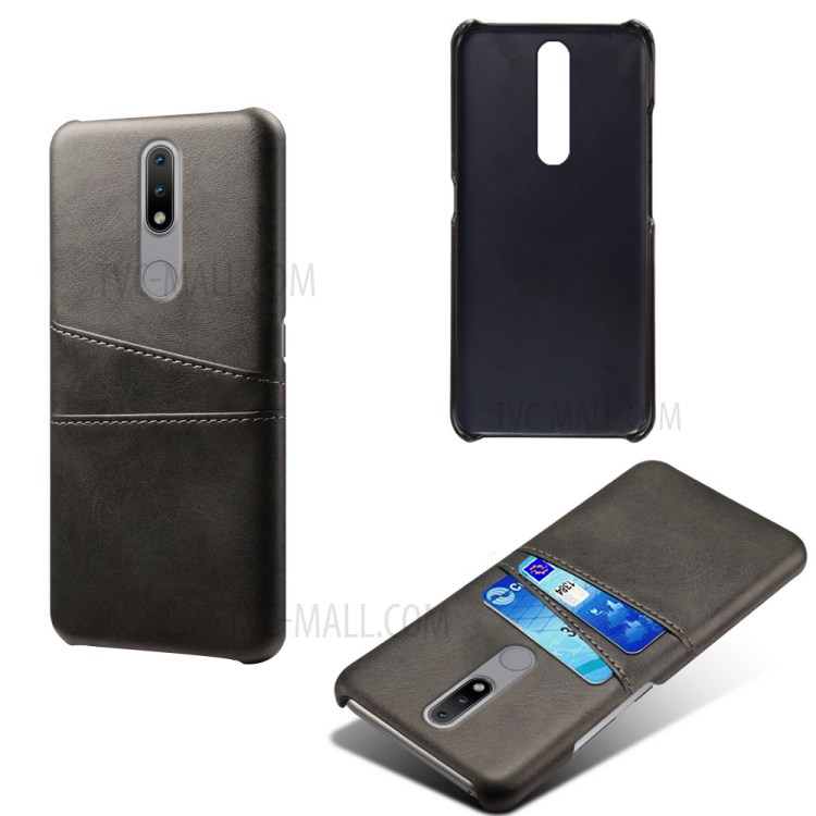 KSQ PU Leather Coated Hard PC Phone Cover for Nokia 2.4 - Black-2