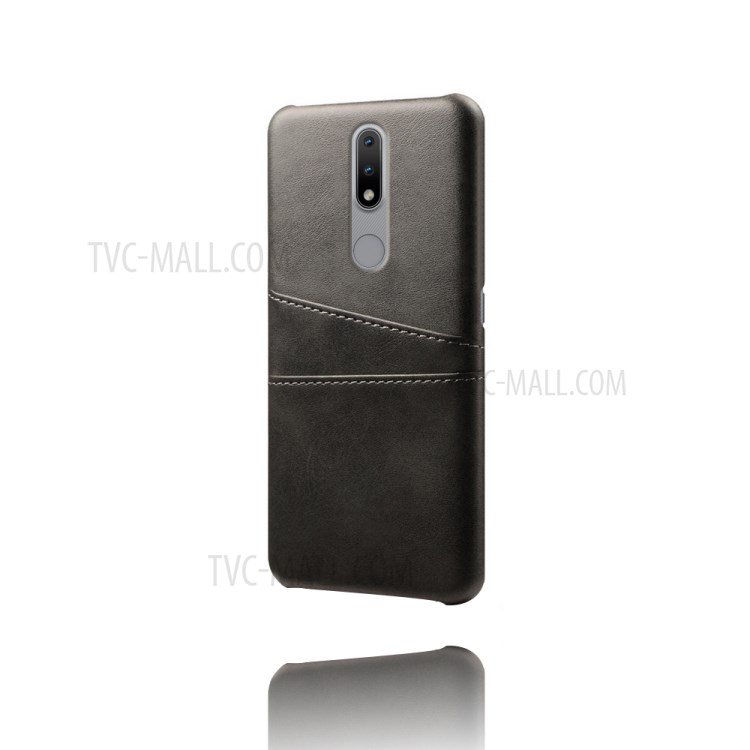 KSQ PU Leather Coated Hard PC Phone Cover for Nokia 2.4 - Black-3