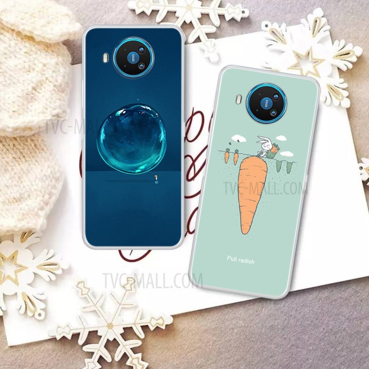 Pattern Printing Soft TPU Back Case for Nokia 8.3 5G - Waterdrop-2