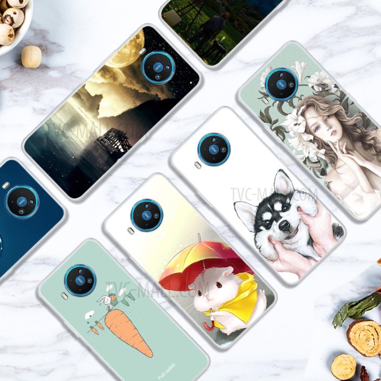 Pattern Printing Soft TPU Back Case for Nokia 8.3 5G - Waterdrop-3