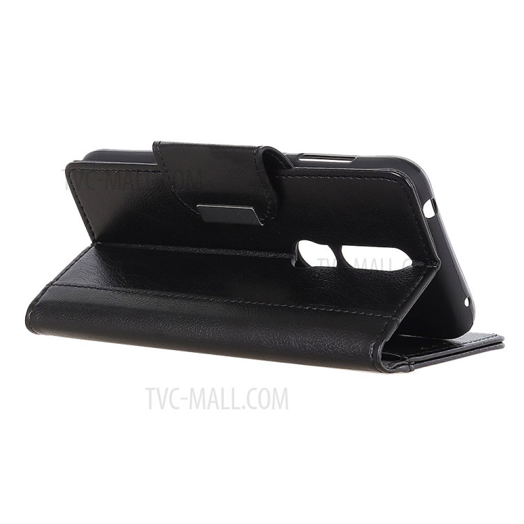 Cowhide Texture PU Leather Wallet Phone Cover for Nokia 2.4 - Black-4