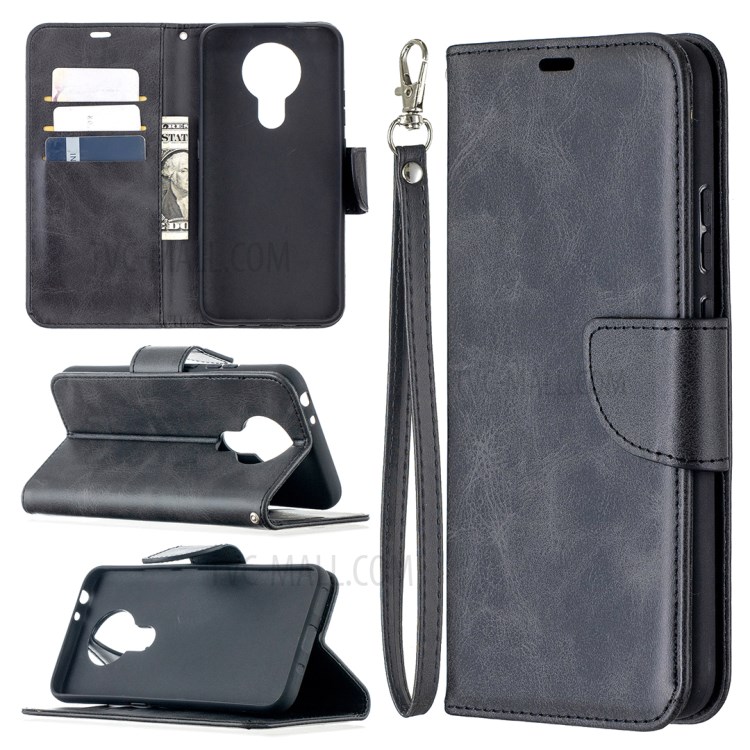 Wallet Leather Stand Case for Nokia 3.4 Phone Cover - Black-1