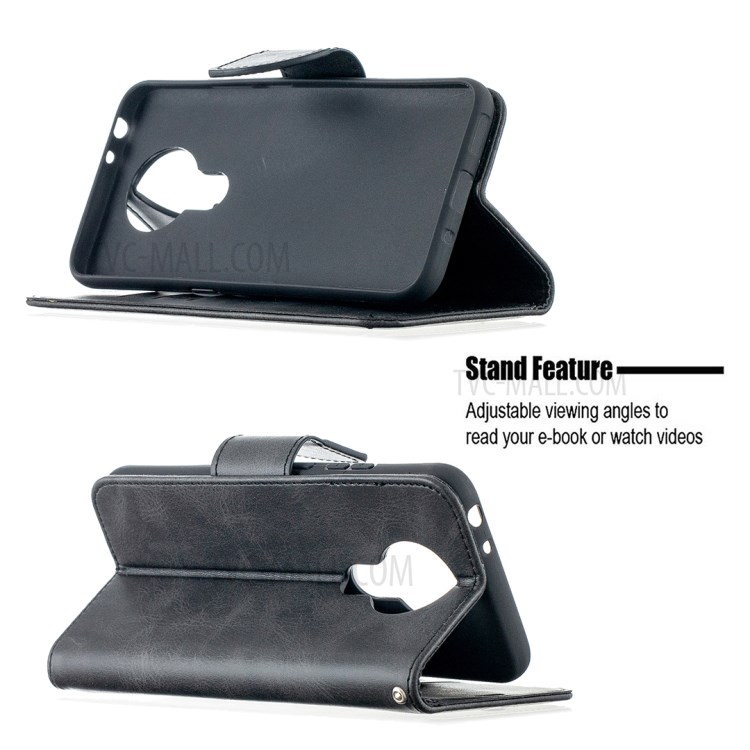 Wallet Leather Stand Case for Nokia 3.4 Phone Cover - Black-5