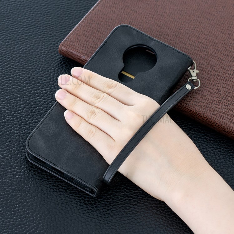 Wallet Leather Stand Case for Nokia 3.4 Phone Cover - Black-9