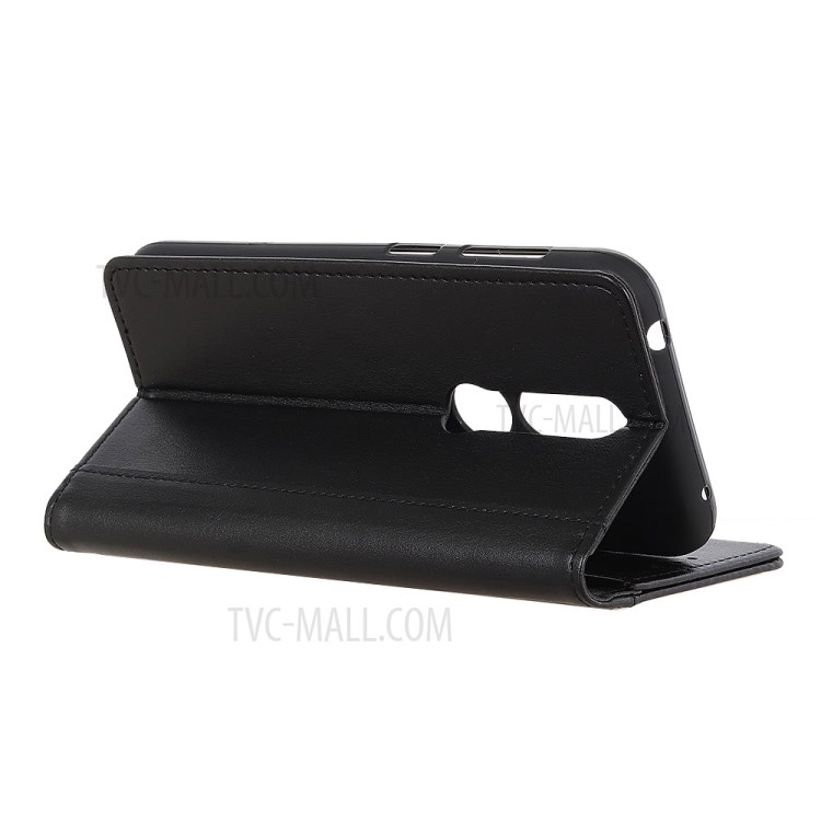 PU Leather Wallet Stand Cell Phone Cover for Nokia 2.4 - Black-3