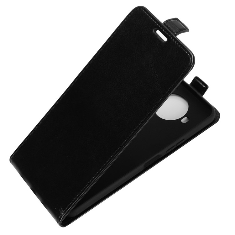 Vertical Flip Crazy Horse Texture with Card Holder Leather Cover for Nokia 8.3 5G - Black-3