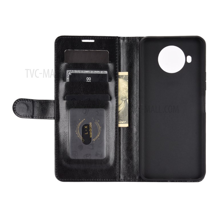 For Nokia 8.3 5G Crazy Horse Texture Leather Wallet Case with Supporting Stand - Black-4