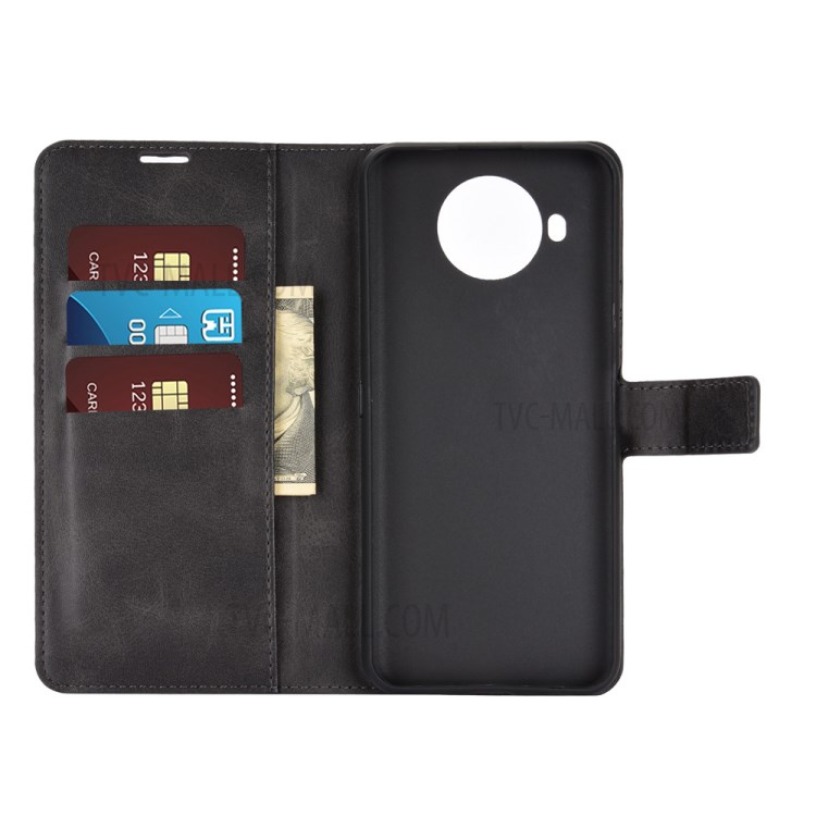 Wallet Stand Leather Mobile Phone Cover for Nokia 8.3 5G - Black-3