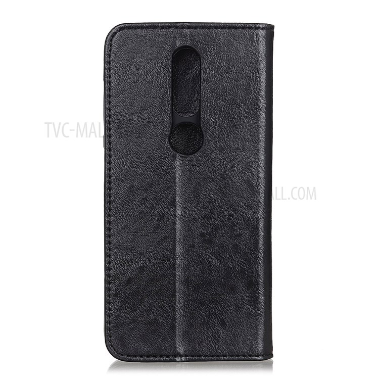 Crazy Horse Texture Strong Magnet Leather Wallet Phone Cover Shell for Nokia 2.4 - Black-2