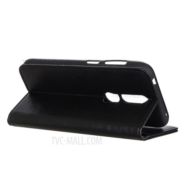 Crazy Horse Texture Strong Magnet Leather Wallet Phone Cover Shell for Nokia 2.4 - Black-3