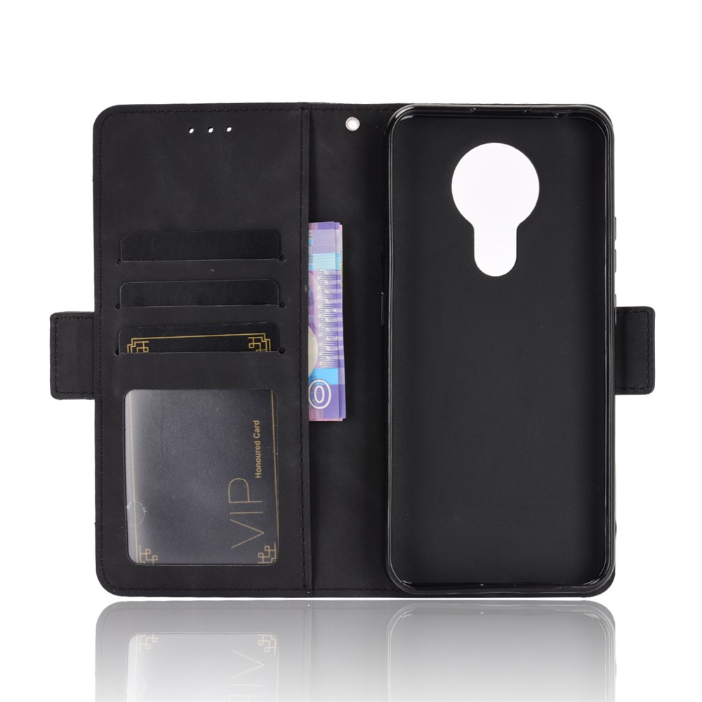 Multiple Card Slots Leather Wallet Mobile Phone Case for Nokia 3.4 - Black-3