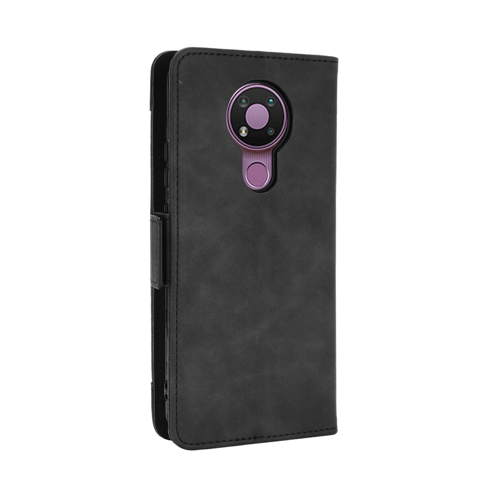 Multiple Card Slots Leather Wallet Mobile Phone Case for Nokia 3.4 - Black-6