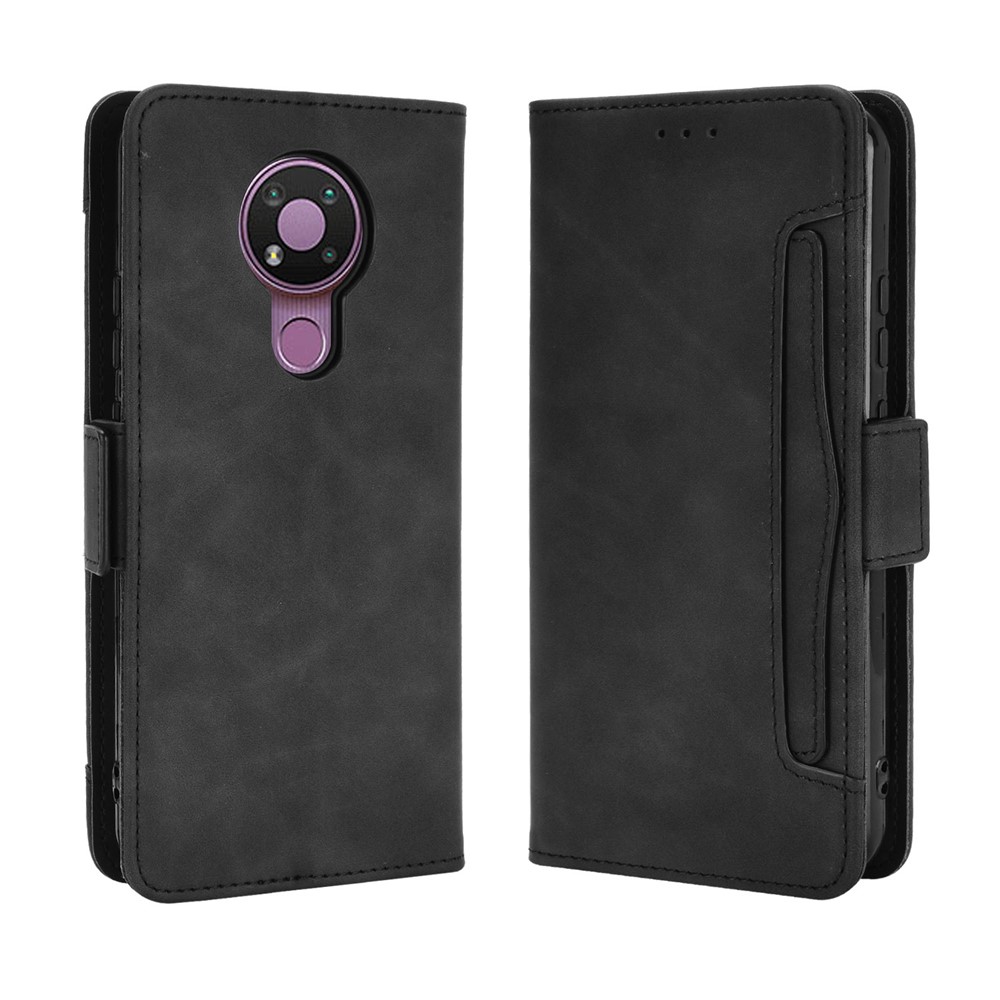 Multiple Card Slots Leather Wallet Mobile Phone Case for Nokia 3.4 - Black-7