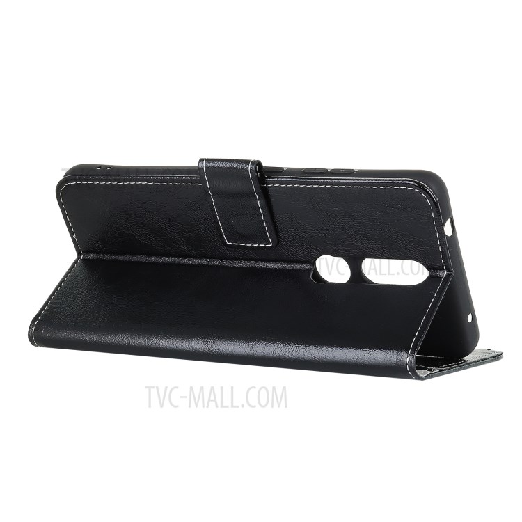 Magnetic Vintage Style Crazy Horse Leather Phone Protective Shell for Nokia 2.4 - Black-8