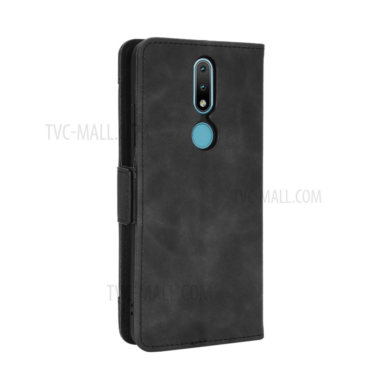 Protective Leather Case for Nokia 2.4 Multiple Card Slots Phone Cover - Black-6